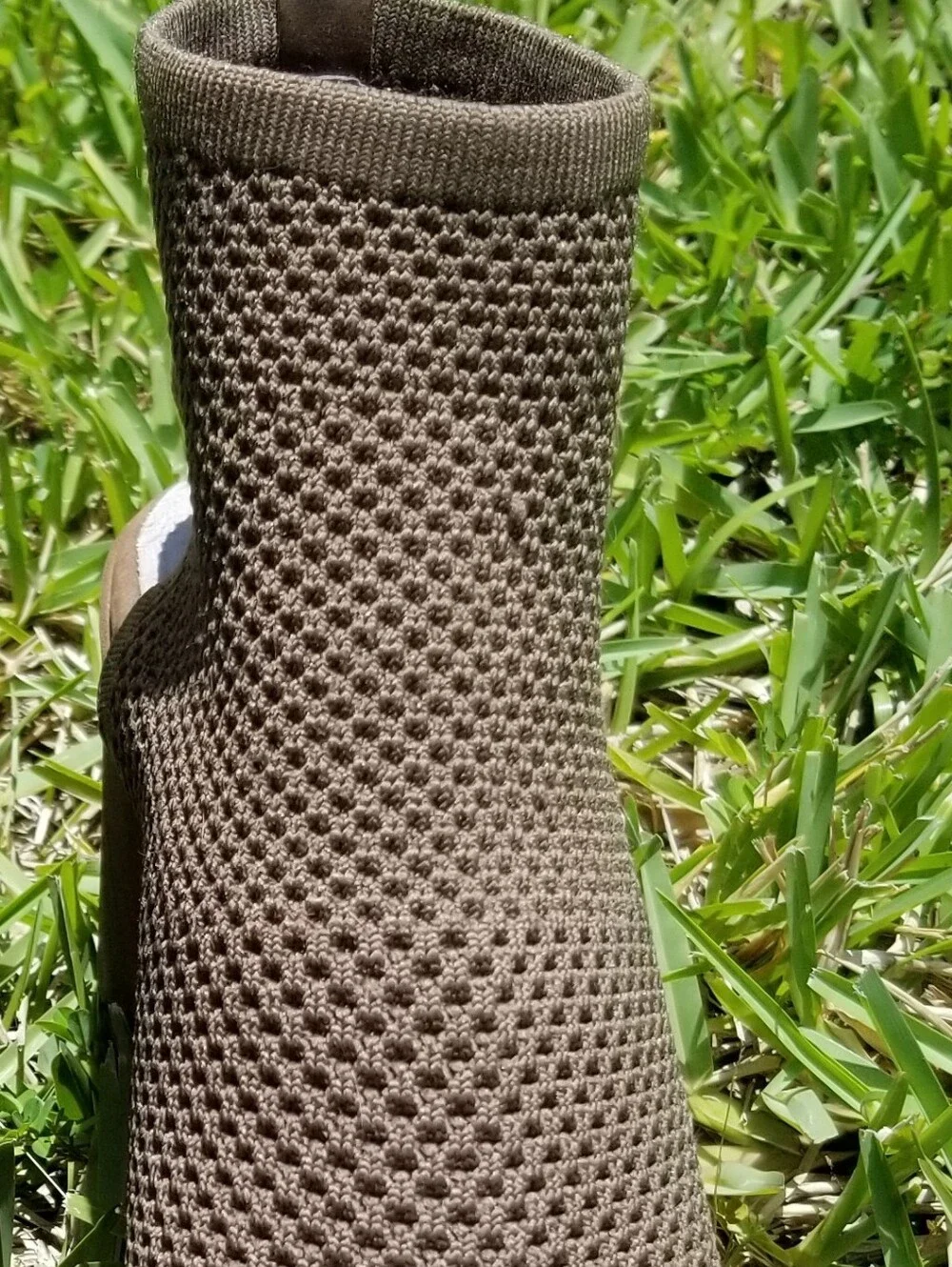 Eileen Fisher Brown Warrick Knit Wedge Sandal Booties Size 7.5